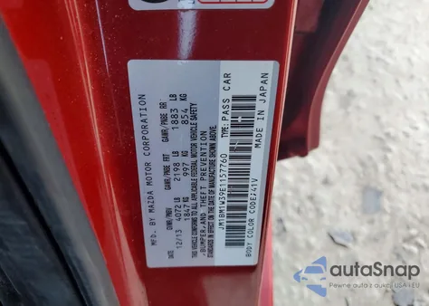 2014 Mazda 3 Grand Touring z USA, uszkodzony, nr VIN JM1BM1W39E1157760